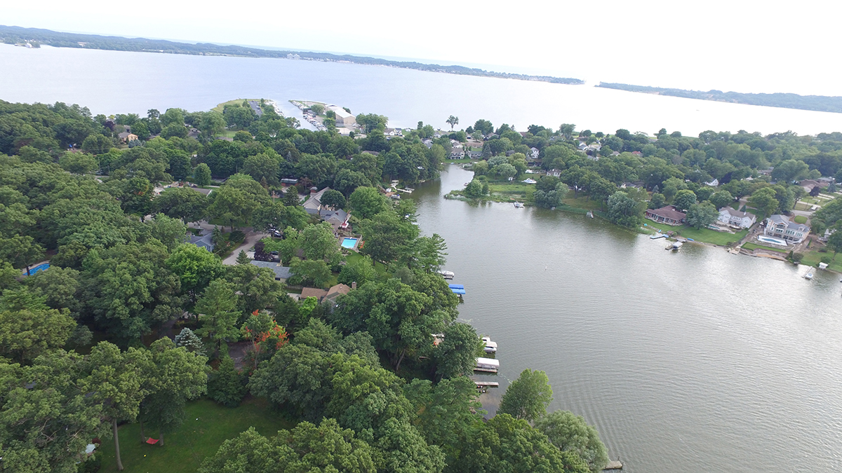 Bear Lake channel connecting to Muskegon Lake, North Muskegon Michigan