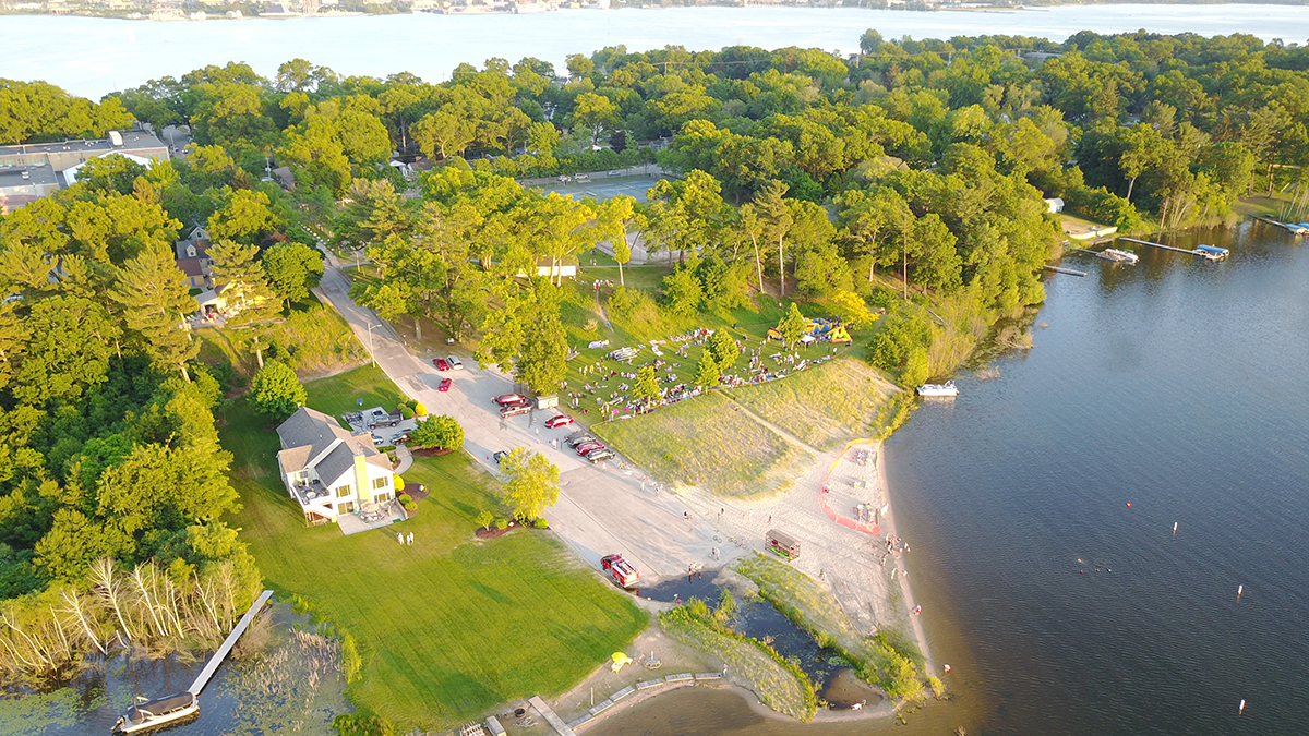 Bear Lake public beach in North Muskegon Michigan